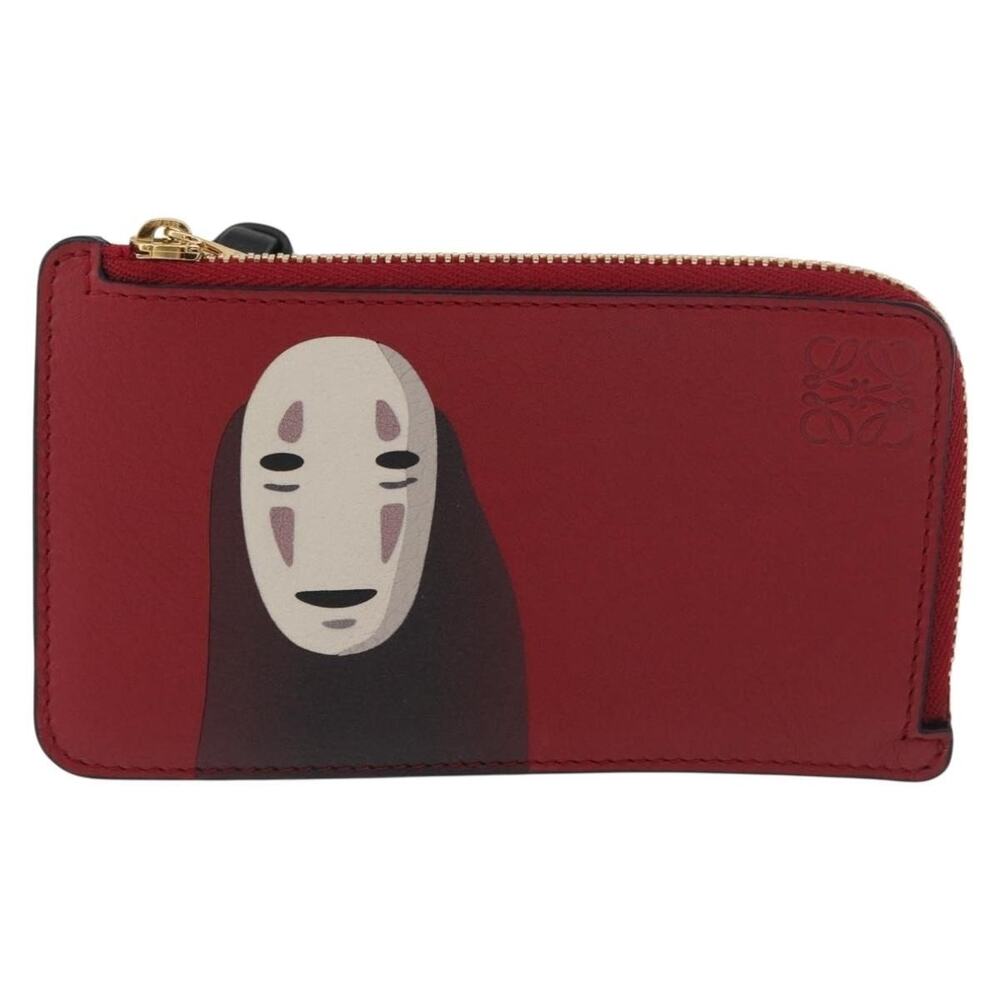 Loewe Leather Kaonashi Card Case Red